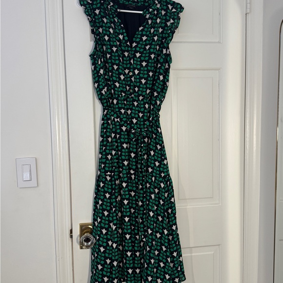 Ann Taylor Black and White Floral Midi Dress - Picture 2 of 3